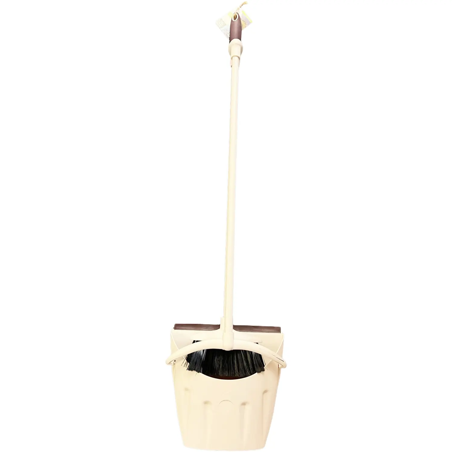 JVL0150 Greener Cleaner Long Handle Dust Pan & Brush Cream