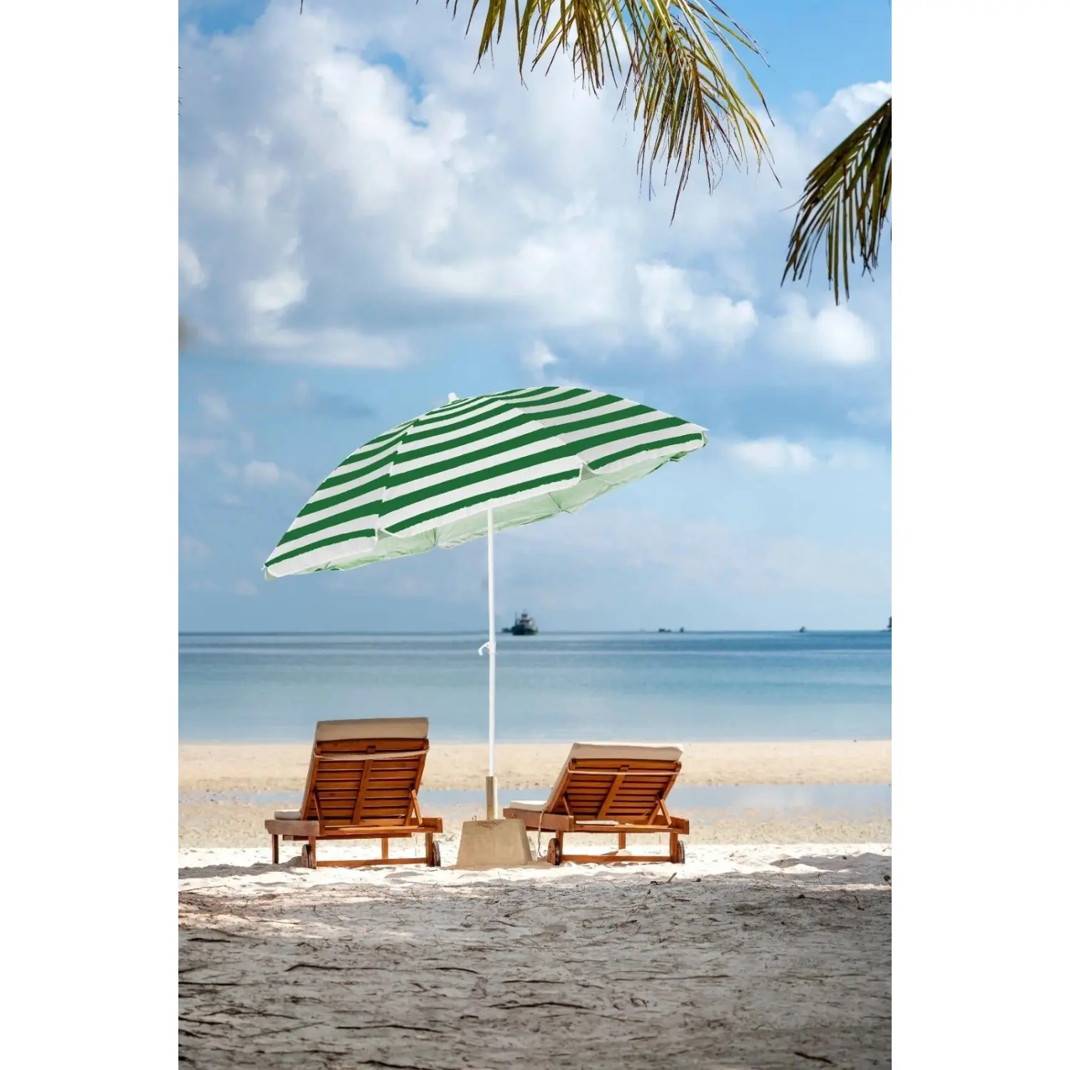 Tilting Beach Parasol Assorted Colours 1.8m