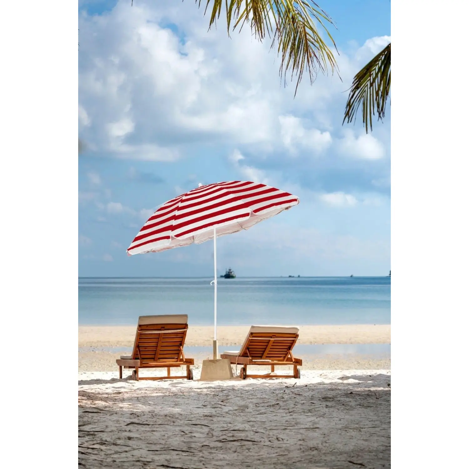 Tilting Beach Parasol Assorted Colours 1.8m