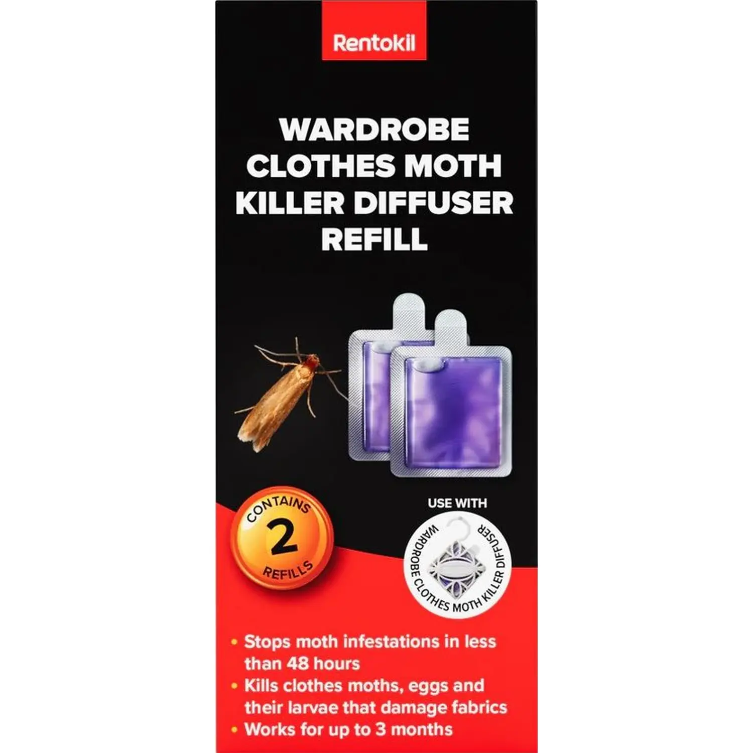 Rentokil Clothes Moth Killer Diffuser Refill