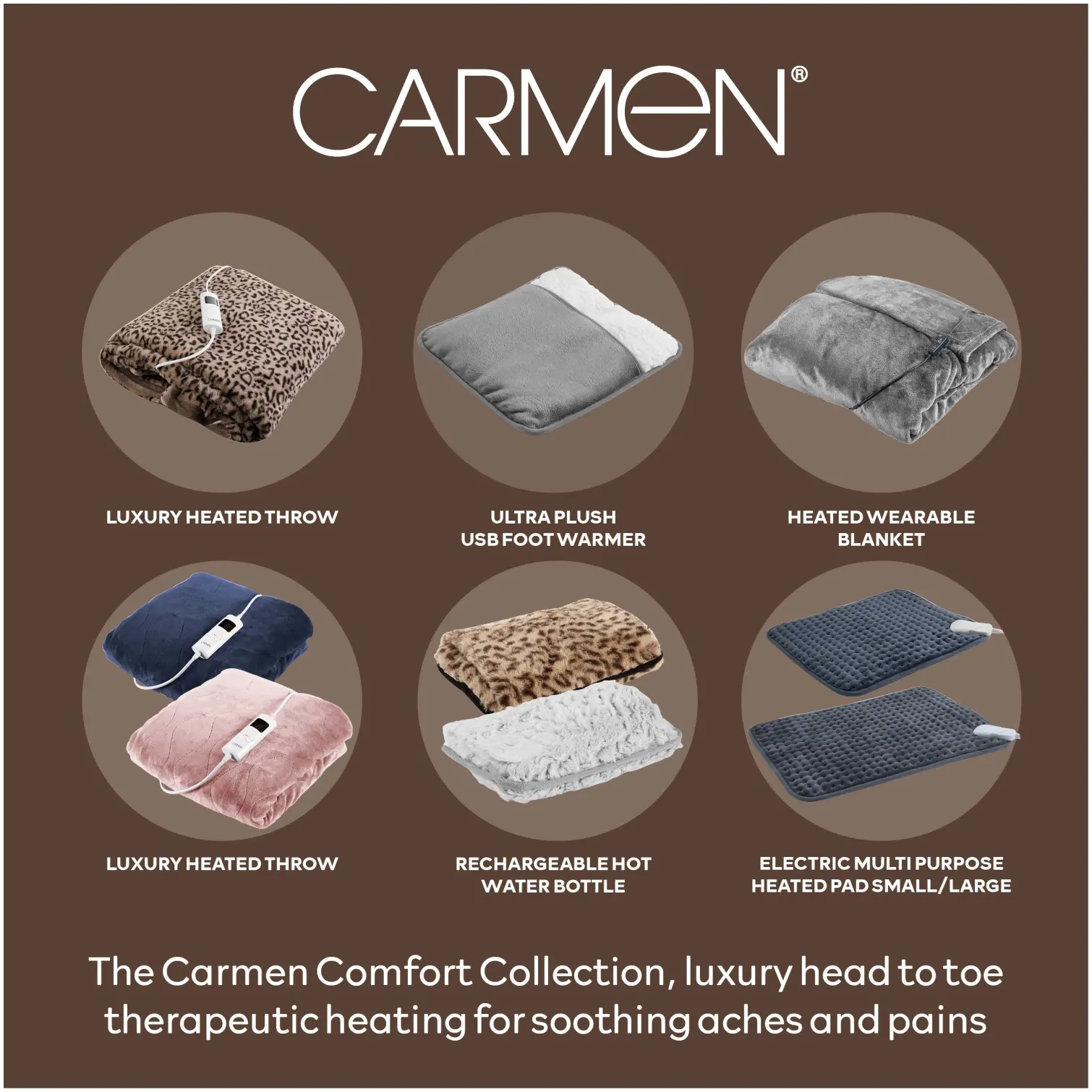 Carmen Rechargeable Hot Water Bottle Leopard Print