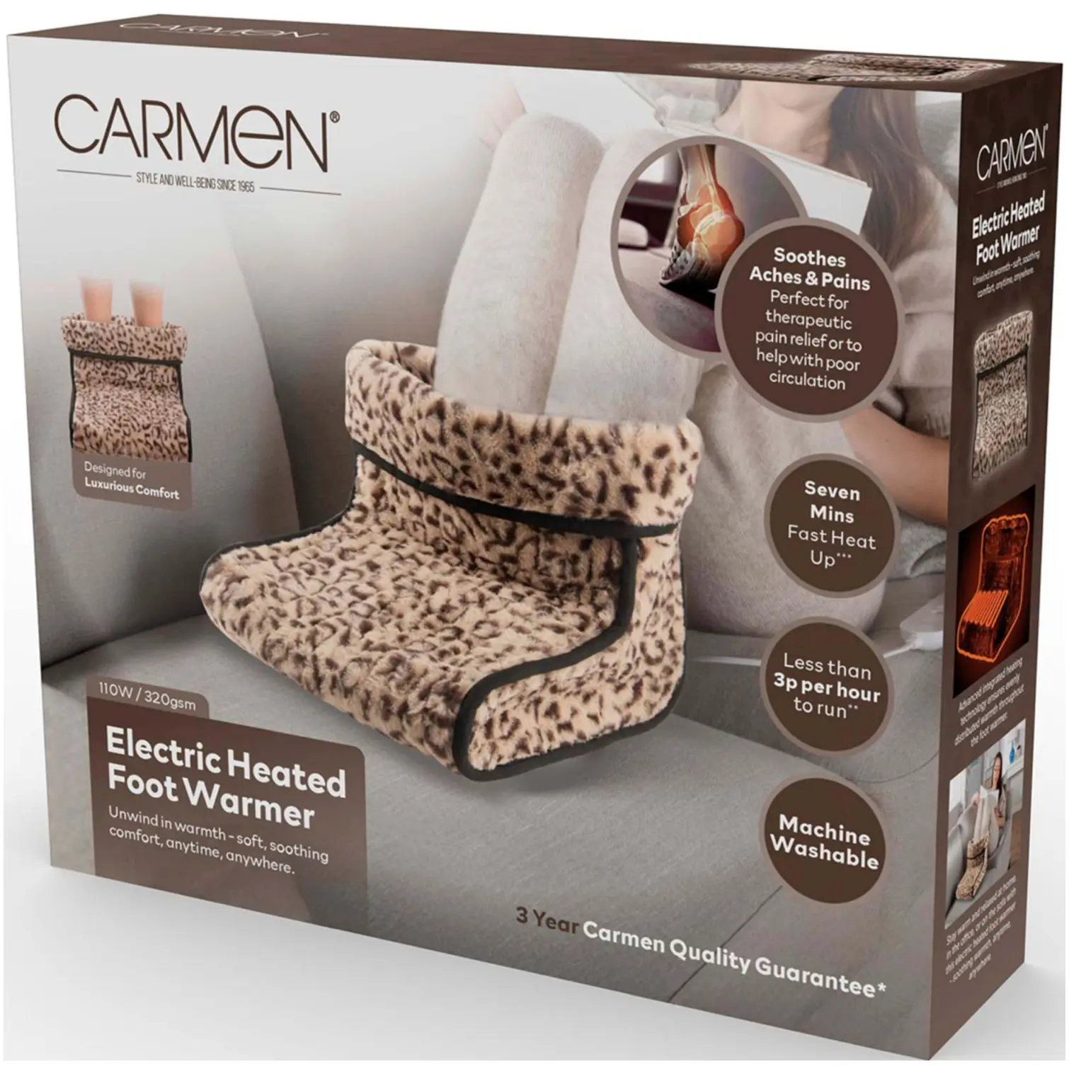 Carmen Foot Warmer Leopard Print