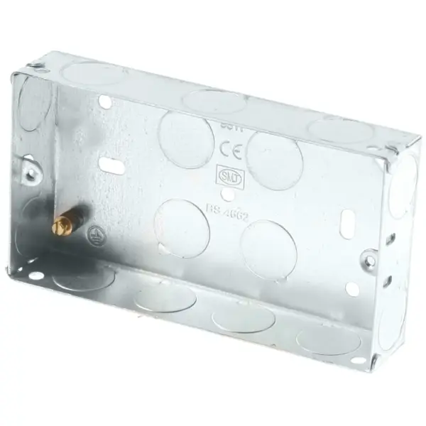 SME0101 SMJ Electrical 2 Gang 25mm Metal Box