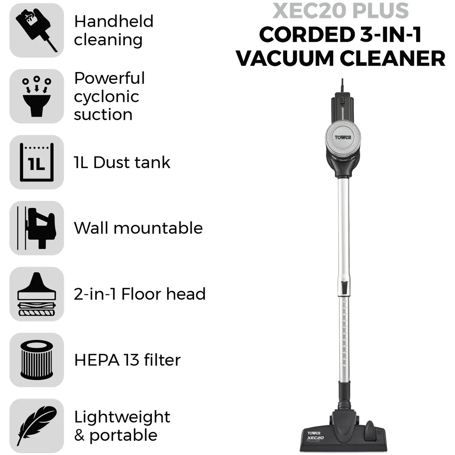 Tower Pole Vac 3in1 Corded