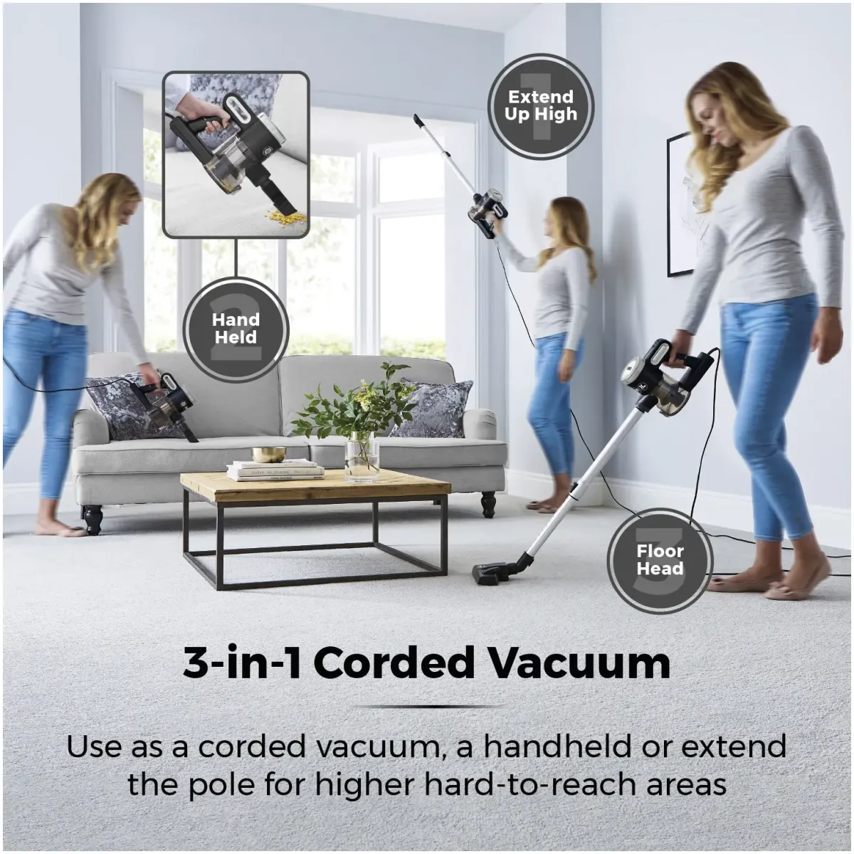 Tower Pole Vac 3in1 Corded