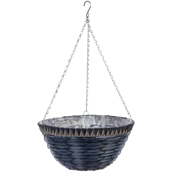 SMA0099 Smart Garden Hanging Basket Rattan Effect 14"