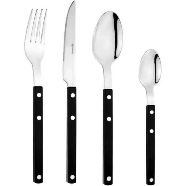 Grunwerg Bistro Cutlery Set Black16Pce