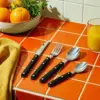 Grunwerg Bistro Cutlery Set Black16Pce