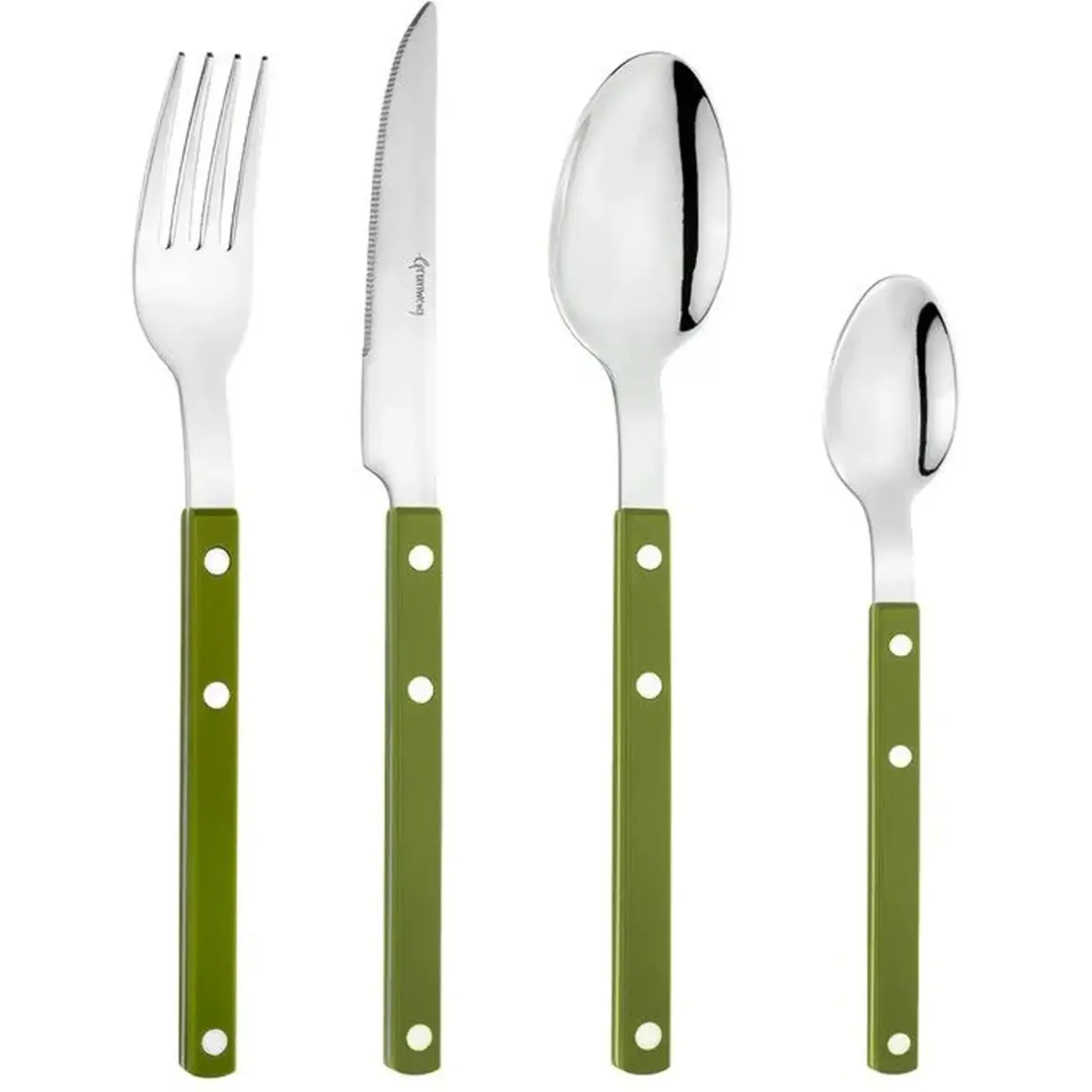 GRU0006 Grunwerg Bistro Cutlery Set Green16Pce