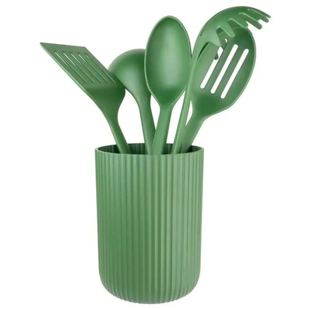 GRU0080 Greenworks Recycled Utensils 5Pce Set Green