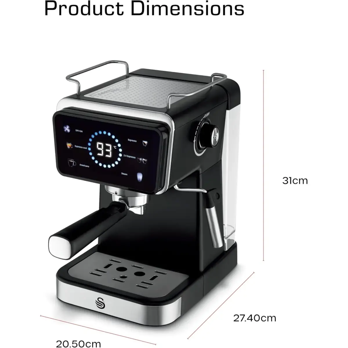 RKW0052_1 Swan Pump Digital Coffee Machine