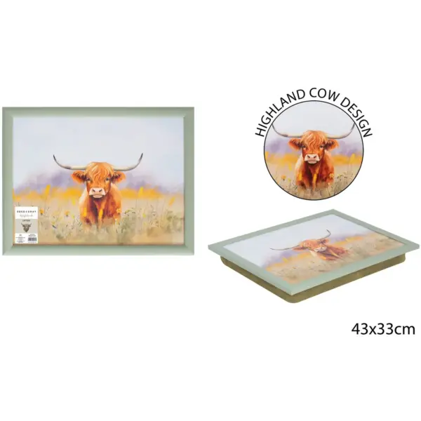 RSW0110 Coco & Gray Highland Cow Laptray 43x33cm