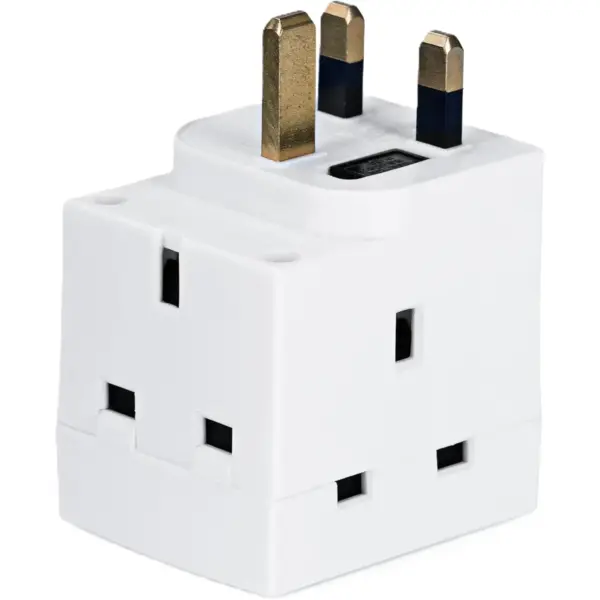 Status Way Block Adaptor White 12w  2 x USB A&C Charging Ports pk1