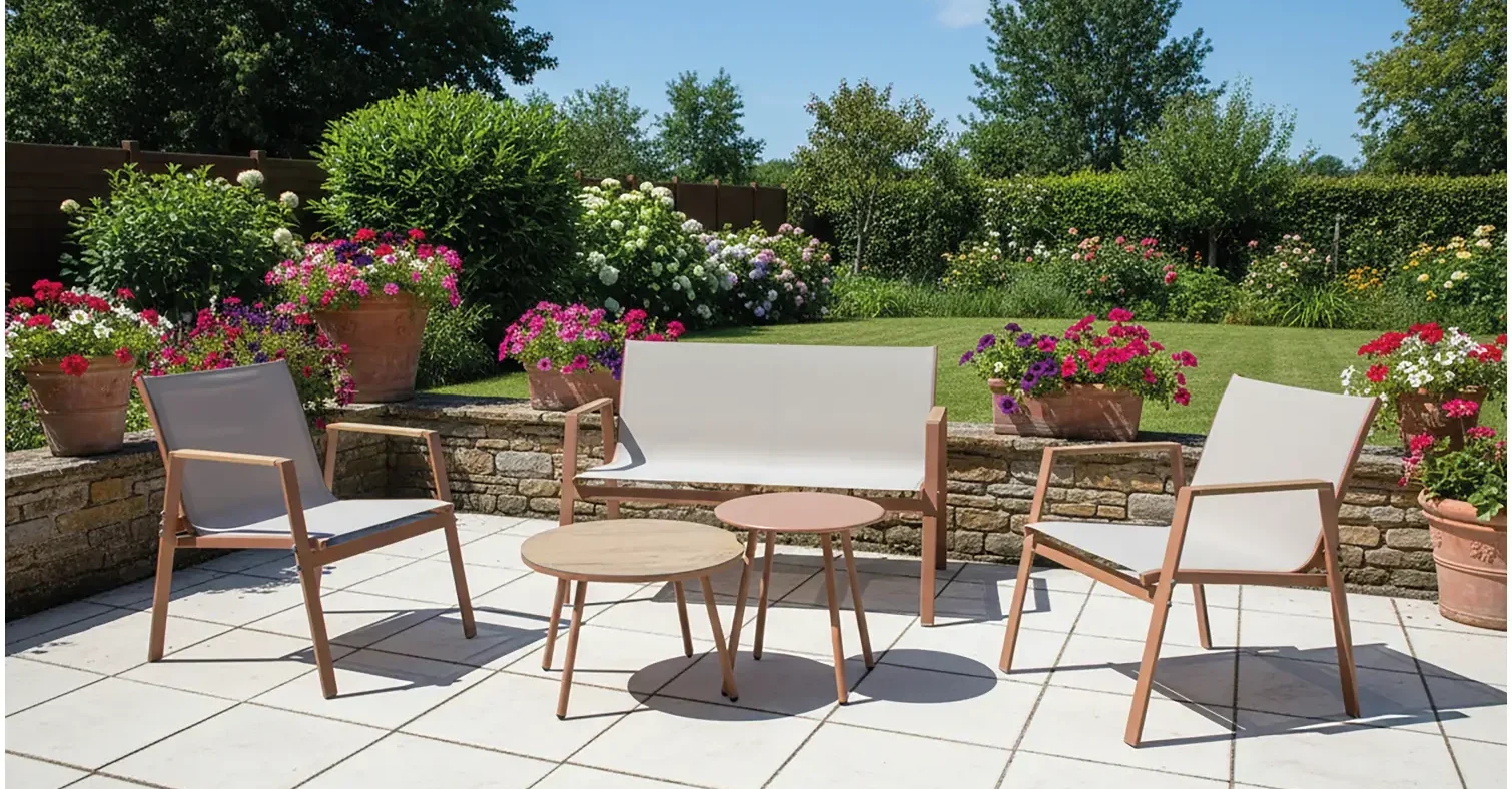 Amalfi 5 piece patio lounge set for UK garden