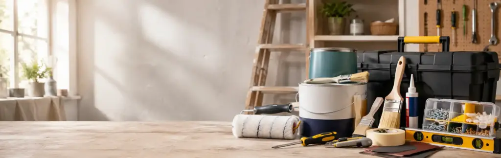 2026 February Brochure Banner Image showing DIY products