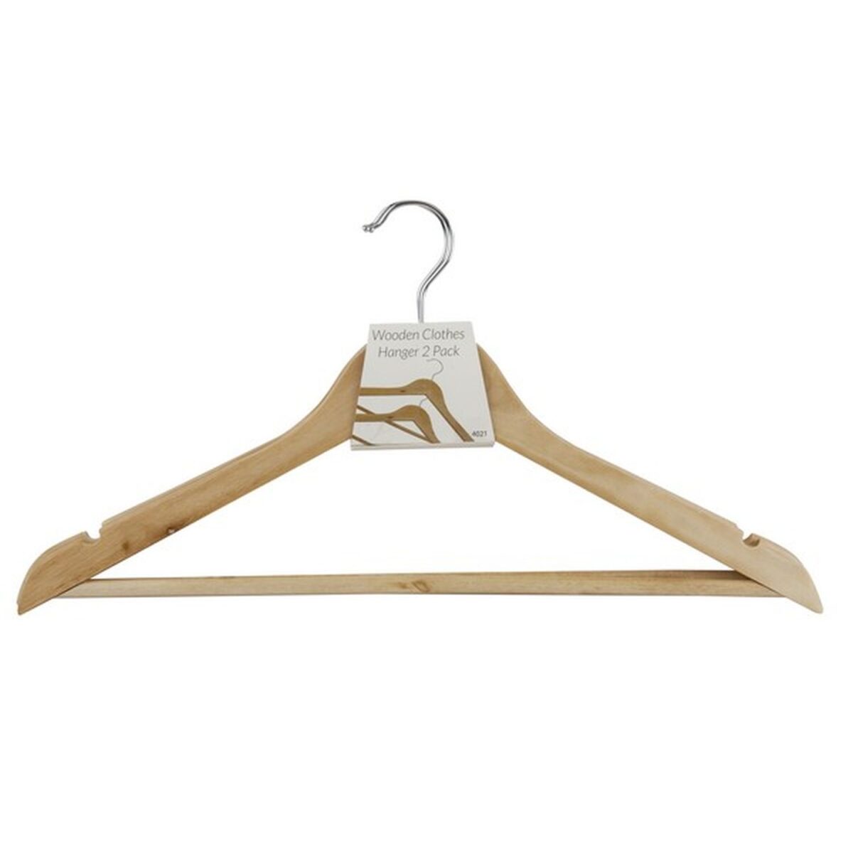 Apollo Housewares Wooden Clothes Hanger pack of 2