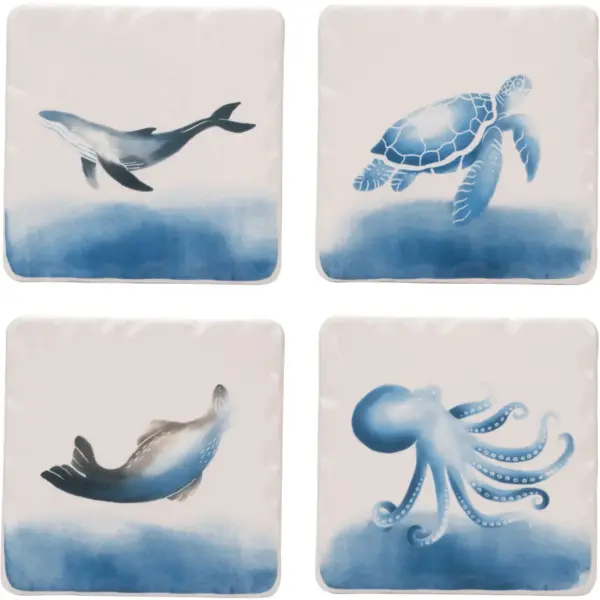 CEB0143 The Coast Ceramic Coasters 4Pk
