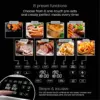 Swan Retro Dual Basket 8 litre Air Fryer Grey
