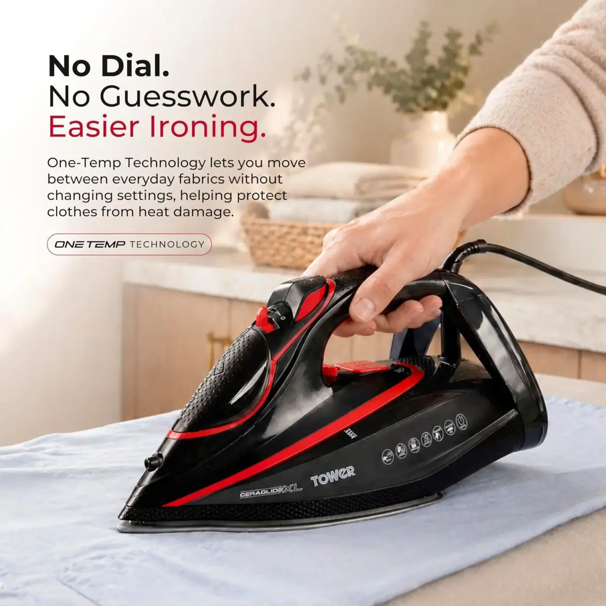Tower Steam Iron XL Sole Plate 3100w