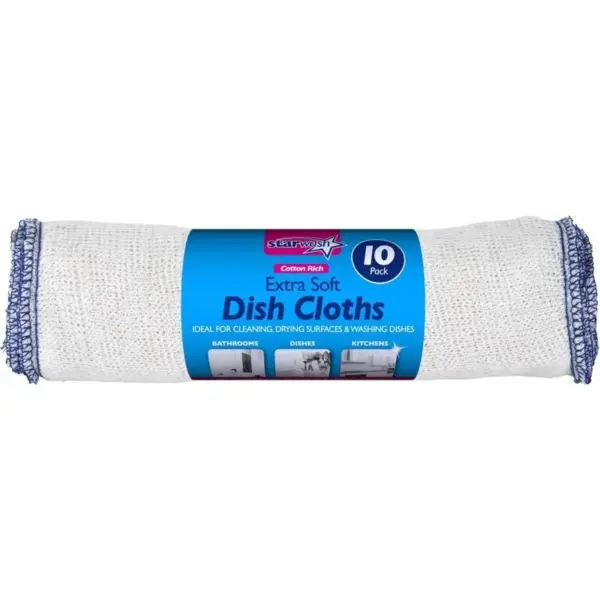 ZOO0036 Nausha Home Stockinette Dish Cloths 10 Pack