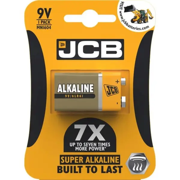 JCB PP3 9V Alkaline Battery