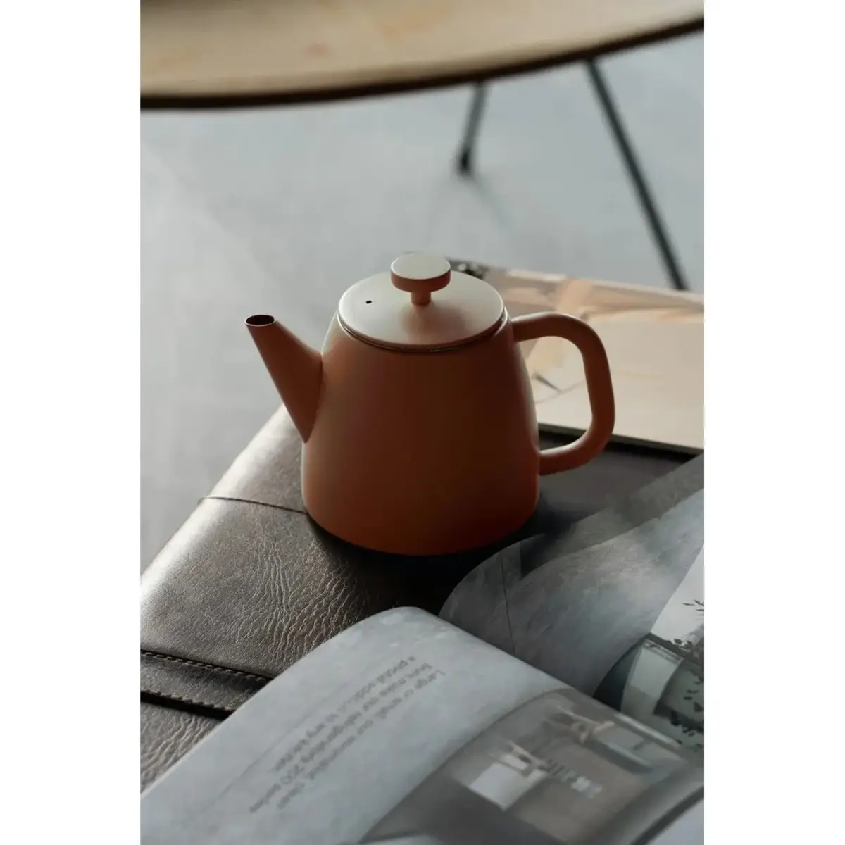 GRU0140_3 Cafe Ole Kelham Teapot Red 600ml