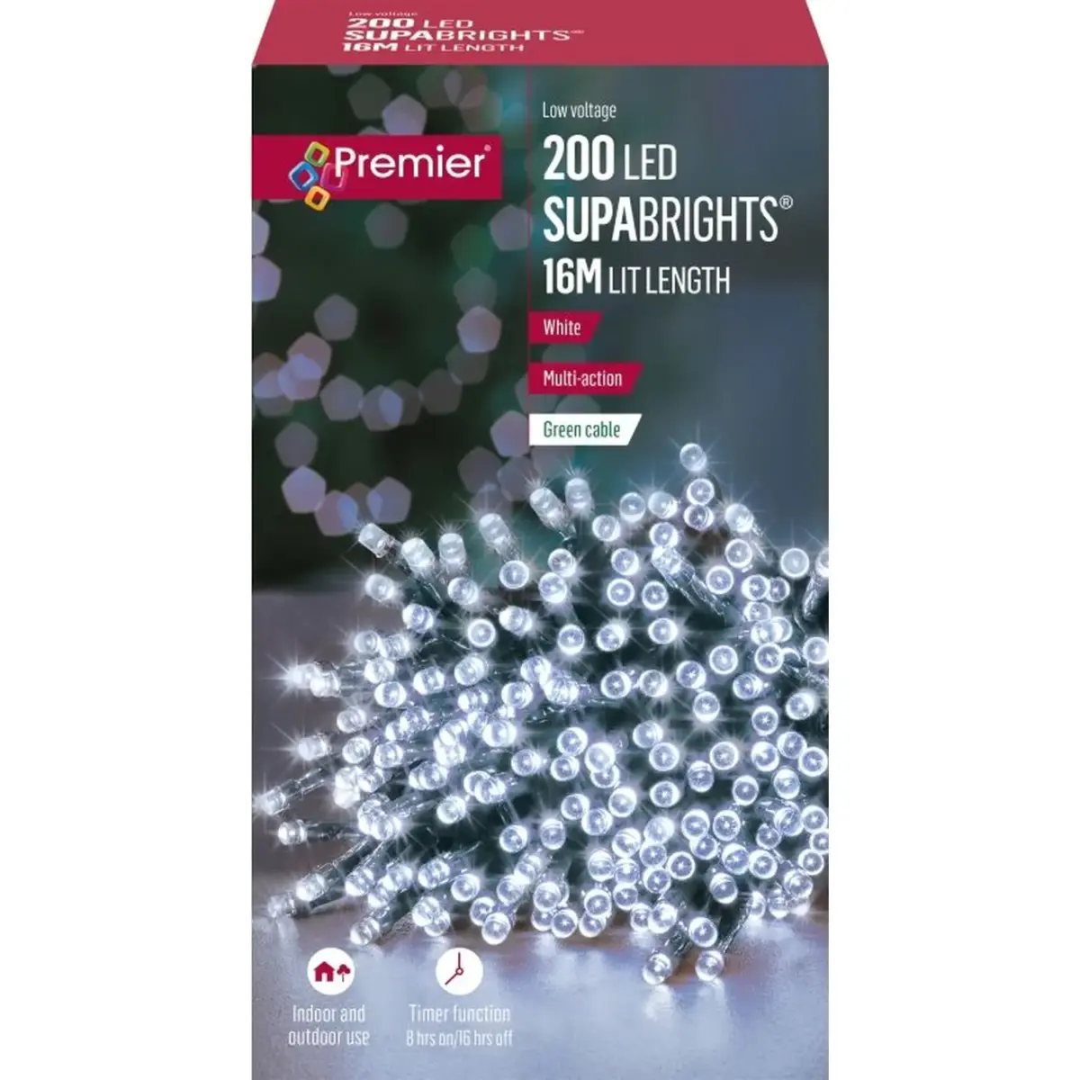 Premier 200 LED Supabrights White