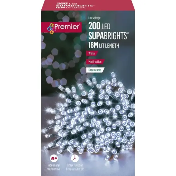 Premier 200 LED Supabrights White