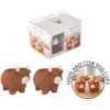 RSW0122_1 Coco & Gray Highland Cow Egg Cups 2Pk