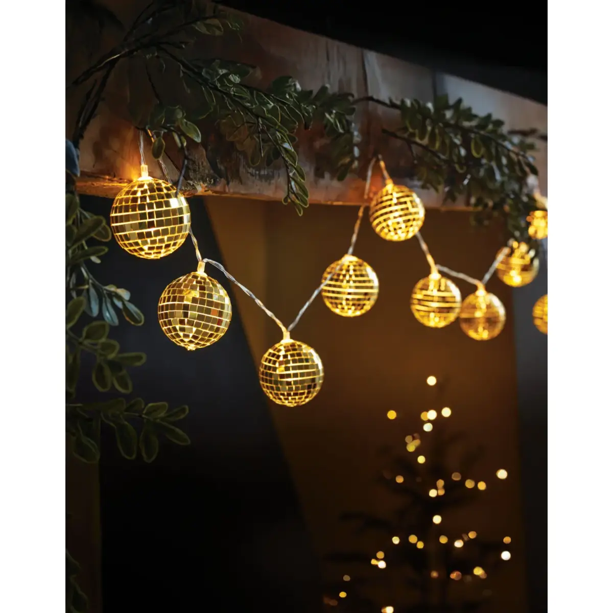 Three Kings Glitterball String Lights Set of 10