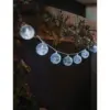 Three Kings Glitterball String Lights Silver Set of 10