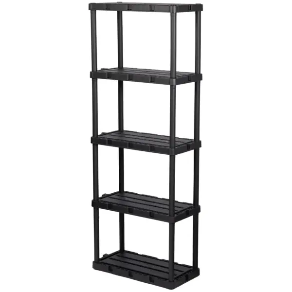 STR0365_3 Strata 5 Tier Shelving Unit 61cm(L)x30.5cm(W)x160cm(H)