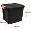 STR0370_4 Strata Heavy Duty Storage Box & Lid 42 Litres