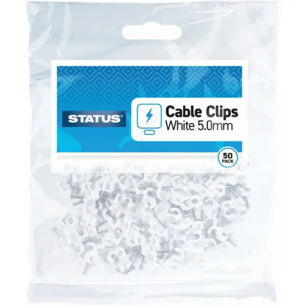 Status 5mm Cable Clips Pack of 50