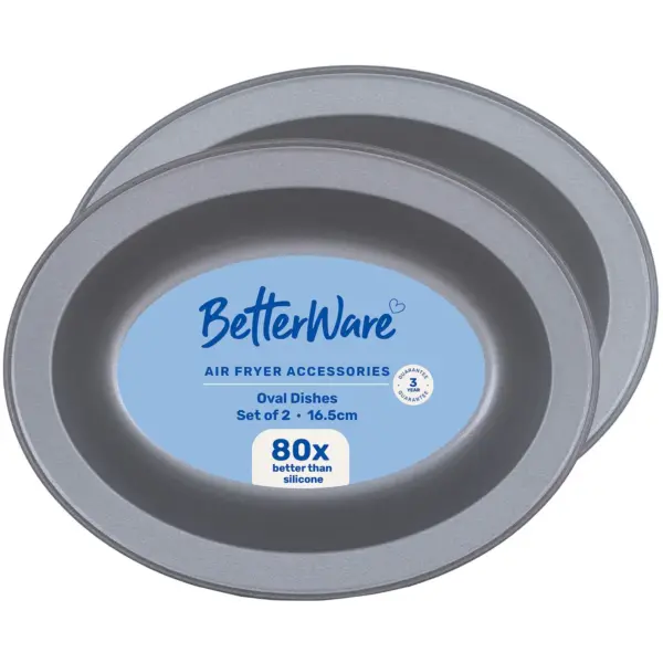 Betterware Air Fry Oval Dishes 16.5cm Pack of 2
