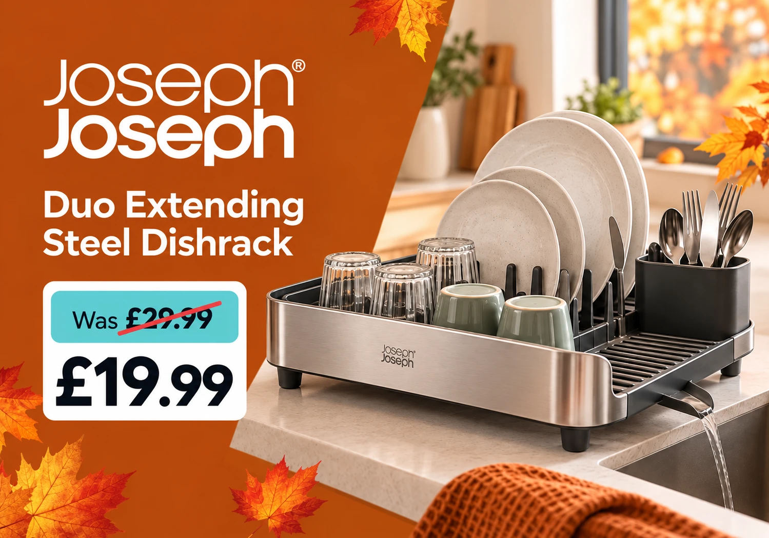 Joseph Joseph Duo Extending Steel Dishrack, this weeks Staff Pick at Home Hardware Direct, was 29.99 now 19.99