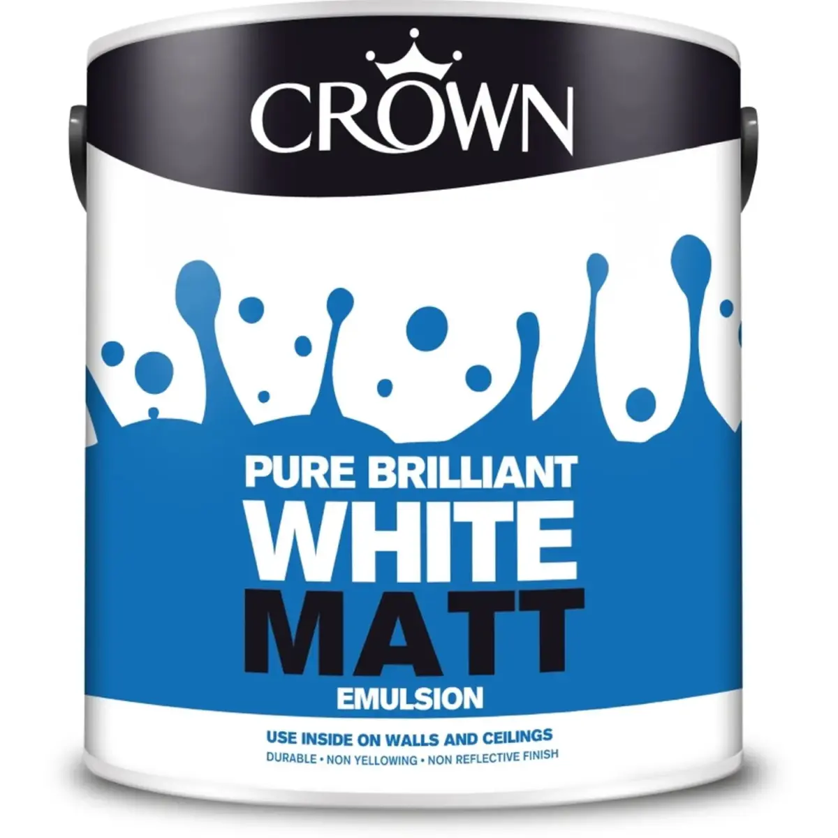 Crown Vinyl Matt Pure Brilliant White 2.5Ltr