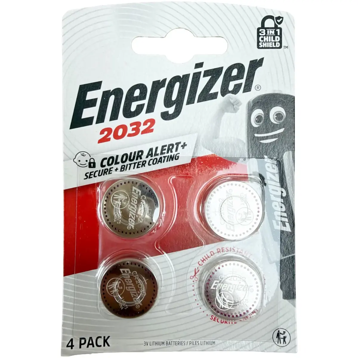 Energizer CoinCell CR2032 Batteries Card of 4