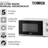 Tower T24044WHT Microwave 800w 20 Litre White