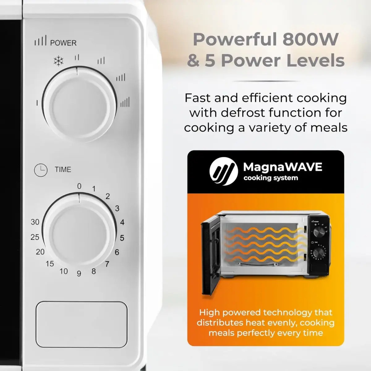 Tower T24044WHT Microwave 800w 20 Litre White