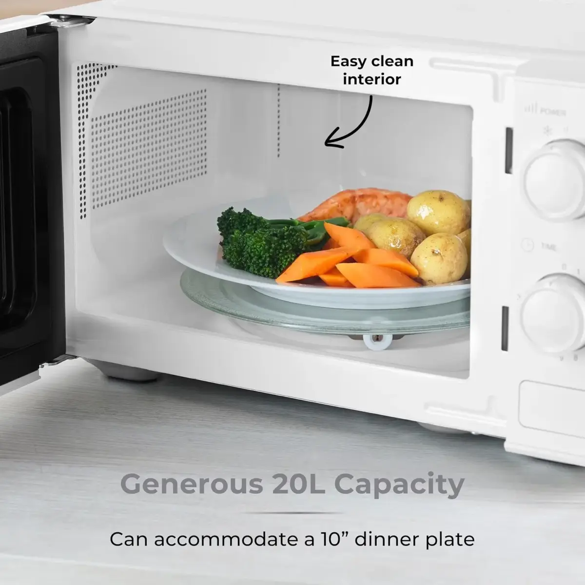 Tower T24044WHT Microwave 800w 20 Litre White