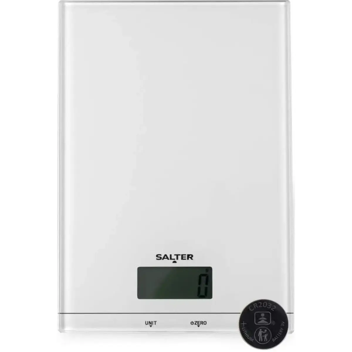 Salter White Glass Kitchen Scale