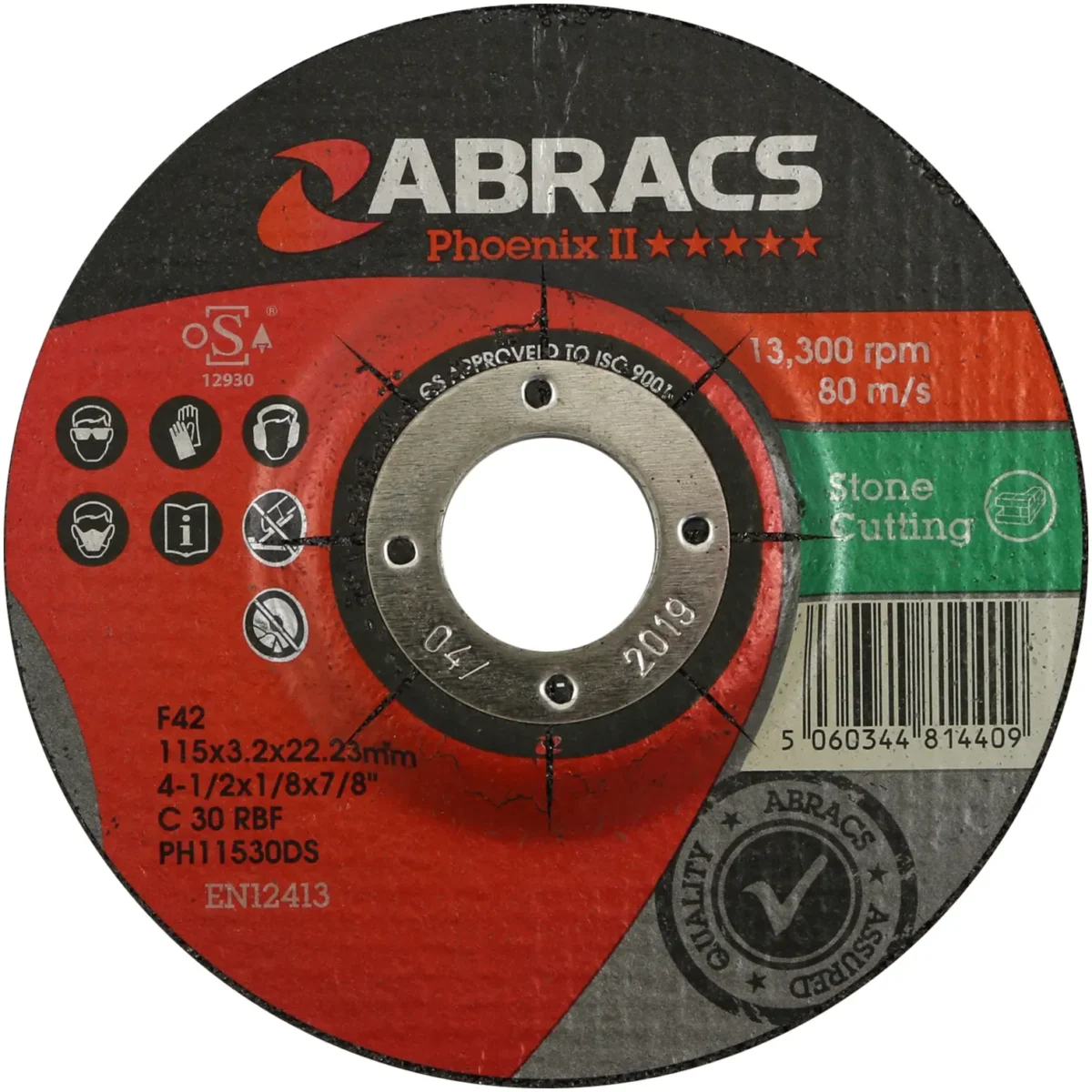 Abracs Stone Cutting Disc 115x3x22mm - Image 1