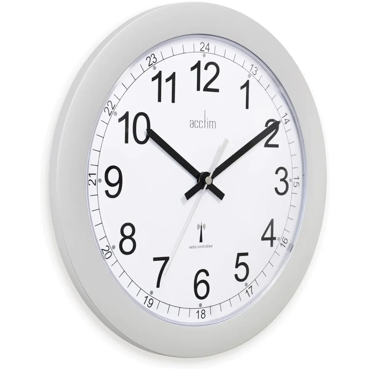 Acctim Formia Radio Controlled Wall Clock Silver 30cm - Image 2