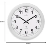 Acctim Formia Radio Controlled Wall Clock Silver 30cm - Image 4