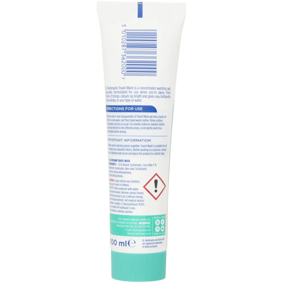 Dr. Beckmann Stain Devil Travel Wash 100ml - Image 2