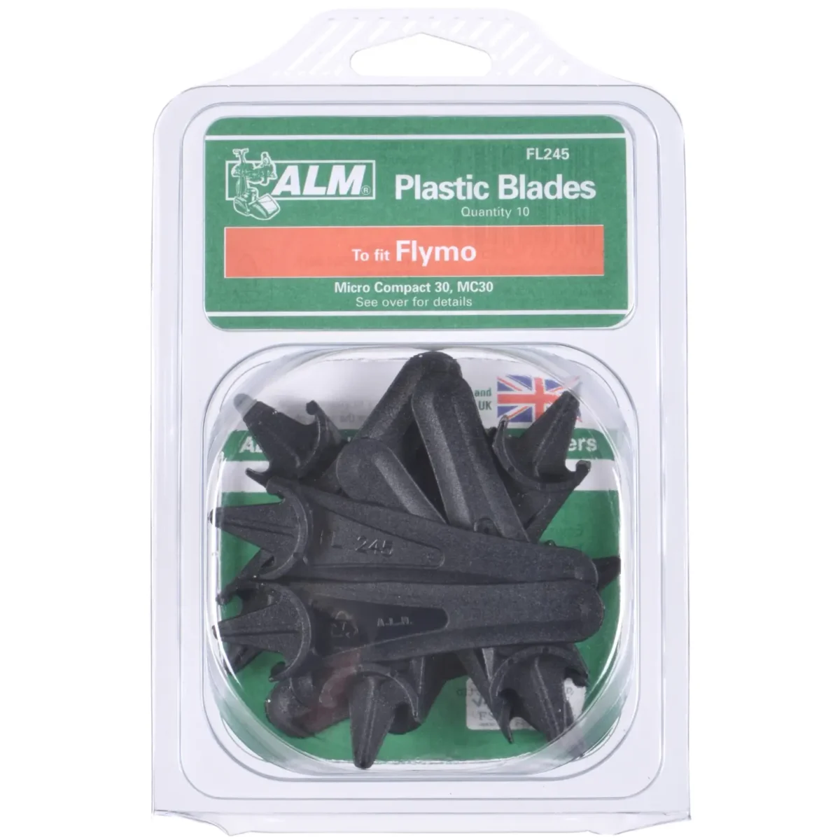 ALM FL245 Flymo Plastic Mower Blades Pack of 10 - Image 2
