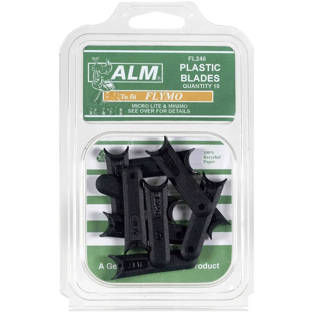 ALM FL246 Flymo Plastic Mower Blades Pack of 10 - Image 1