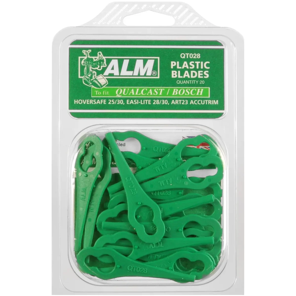 ALM QT028 Qualcast Bosch Plastic Mower Cutters Pack of 20 - Image 1
