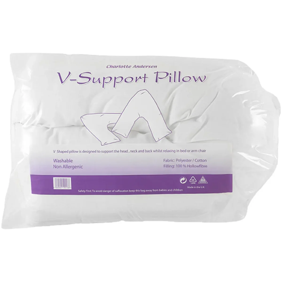Charlotte Anderson Hollowfibre V Support Pillows - Image 1